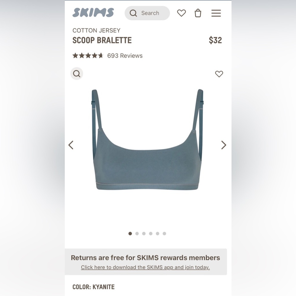 SKIMS scoop bralette